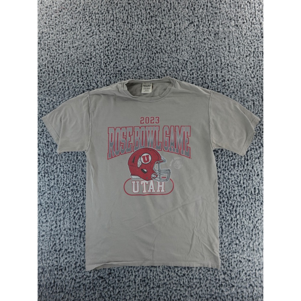 Comfort Wash Utah Utes 2023‎ Rose Bowl Game Football T Shirt Mens M Gray